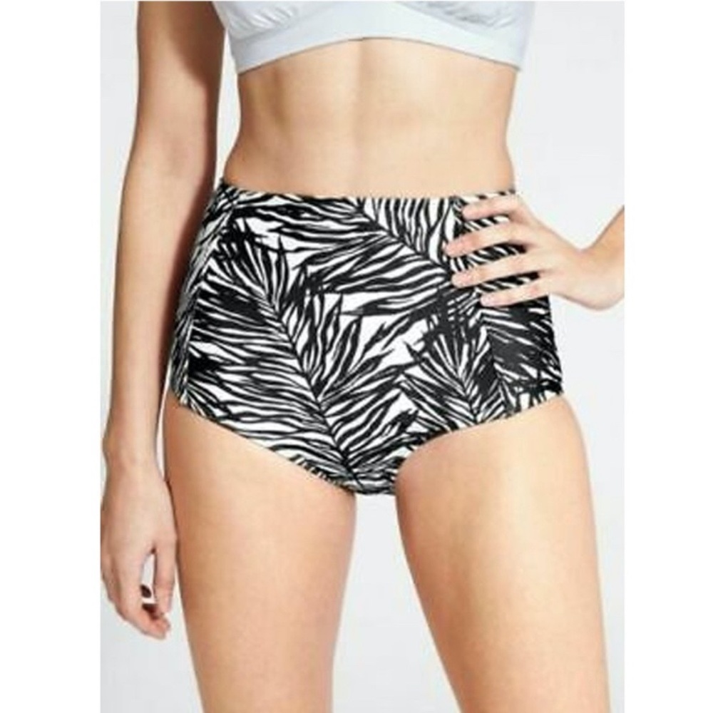Athleta Palms Black High Waist Bikini bottom only